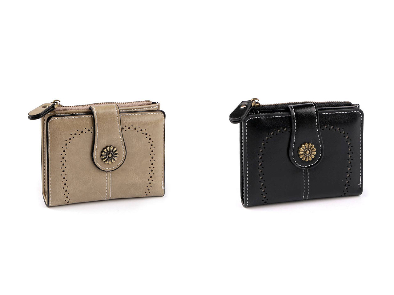 Geldbörse für damen, 9 x 12 cm - Grau (1 Stück)