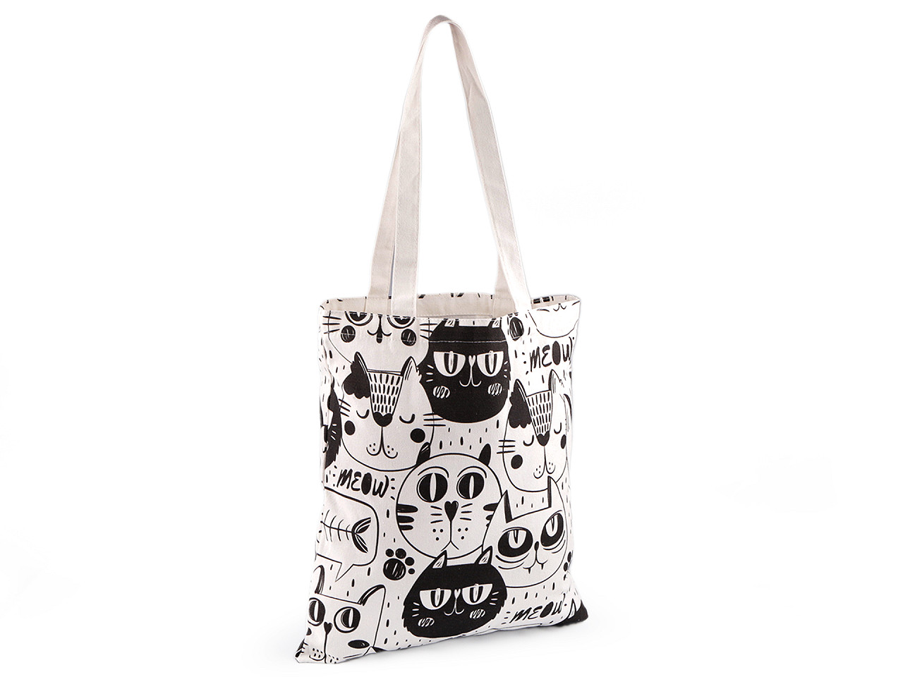 Textiltasche aus baumwolle hund, katze, 34 x 39 cm - Orange (1 Stück)