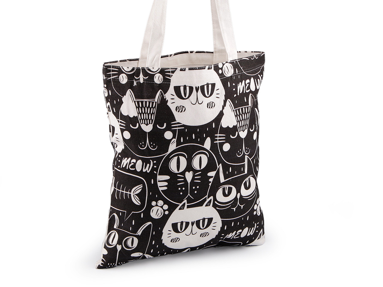 Textiltasche aus baumwolle hund, katze, 34 x 39 cm - Orange (1 Stück)