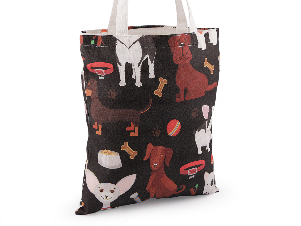 Textiltasche aus baumwolle hund, katze, 34 x 39 cm - Orange (1 Stück)