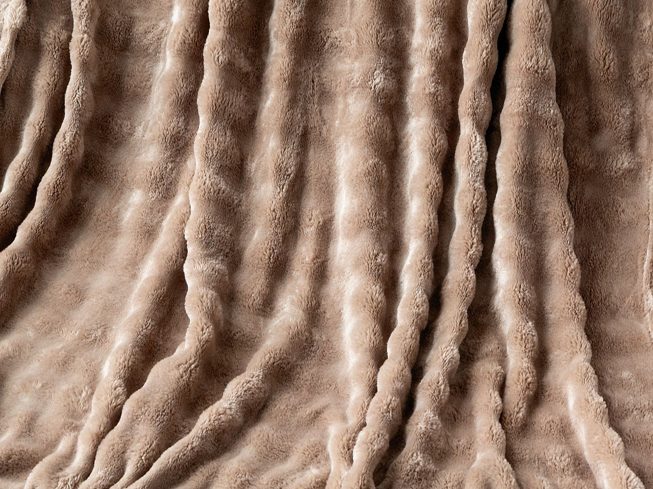 Bubble-fleece-decke, 150 x 200 cm - Altrosa (1 Stück)