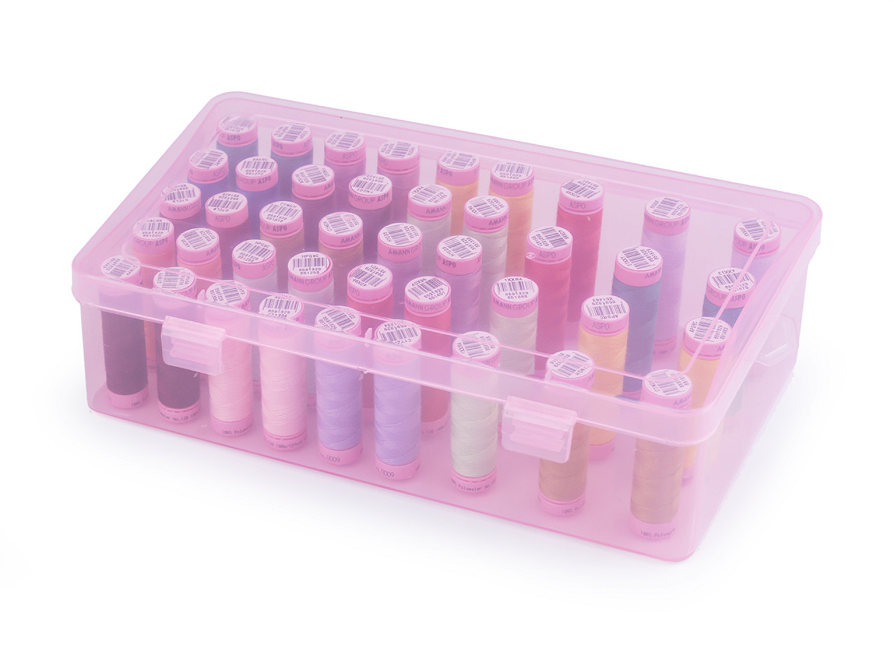 Kunststoffbox für 42 fäden - Transparent (1 Stück)