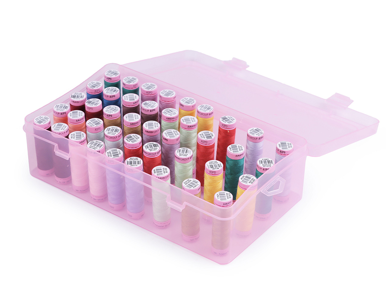 Kunststoffbox für 42 fäden - Transparent (1 Stück)