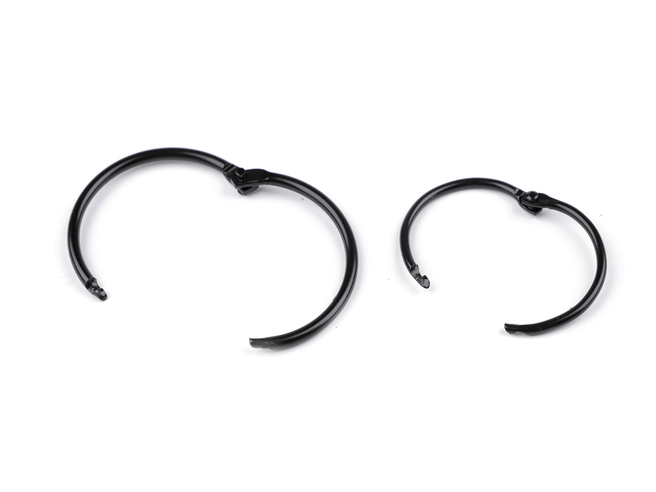 Buchbinde-/heft-/schlüsselring - Schwarz lackiert (20 Stücke)