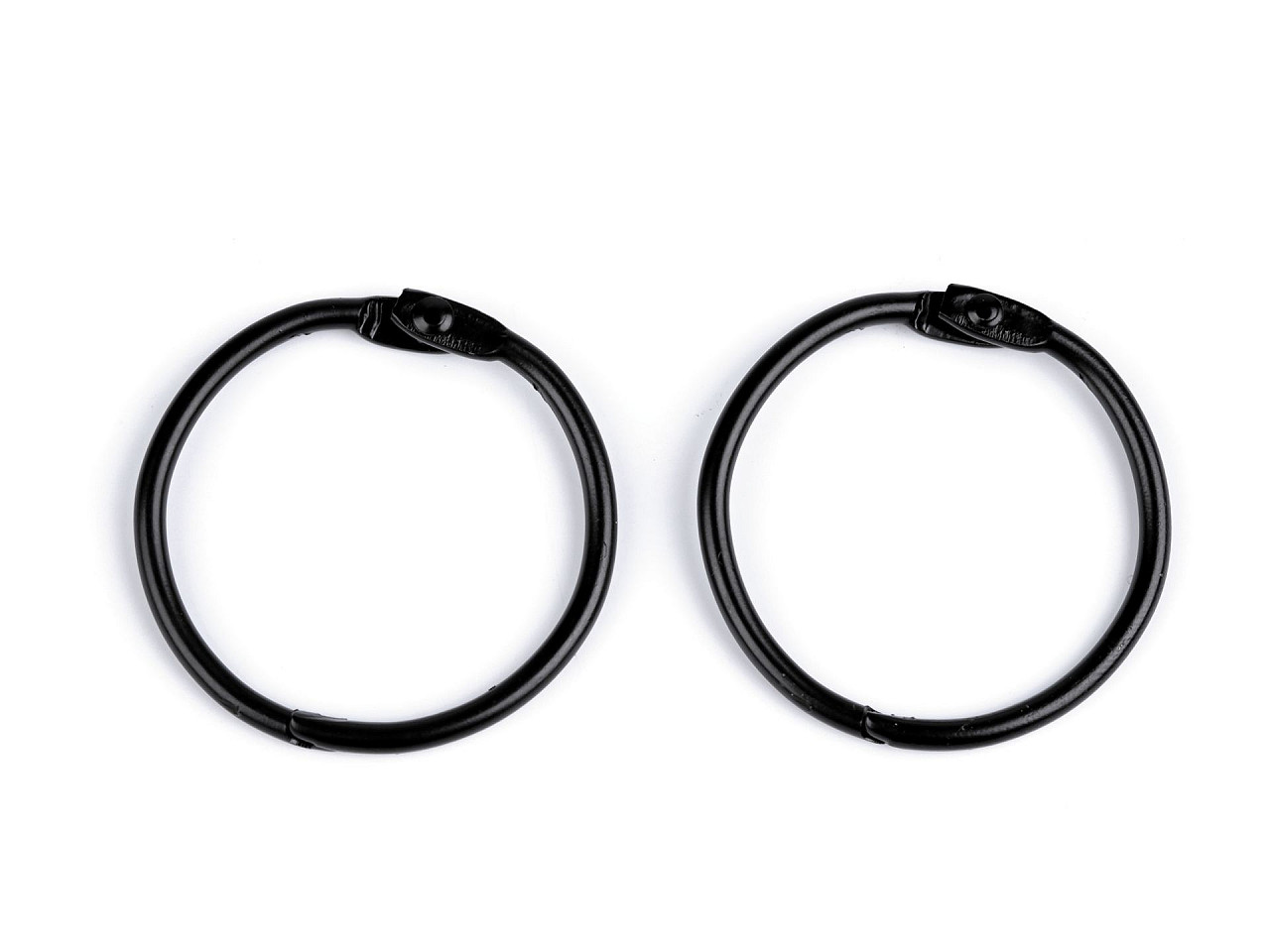 Buchbinde-/heft-/schlüsselring - Schwarz lackiert (20 Stücke)