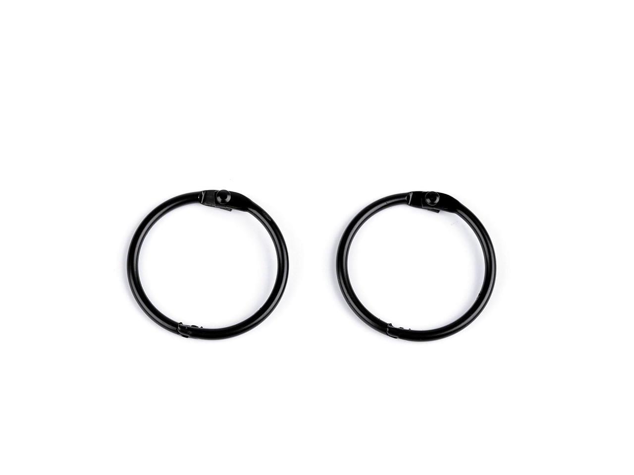 Buchbinde-/heft-/schlüsselring - Schwarz lackiert (20 Stücke)