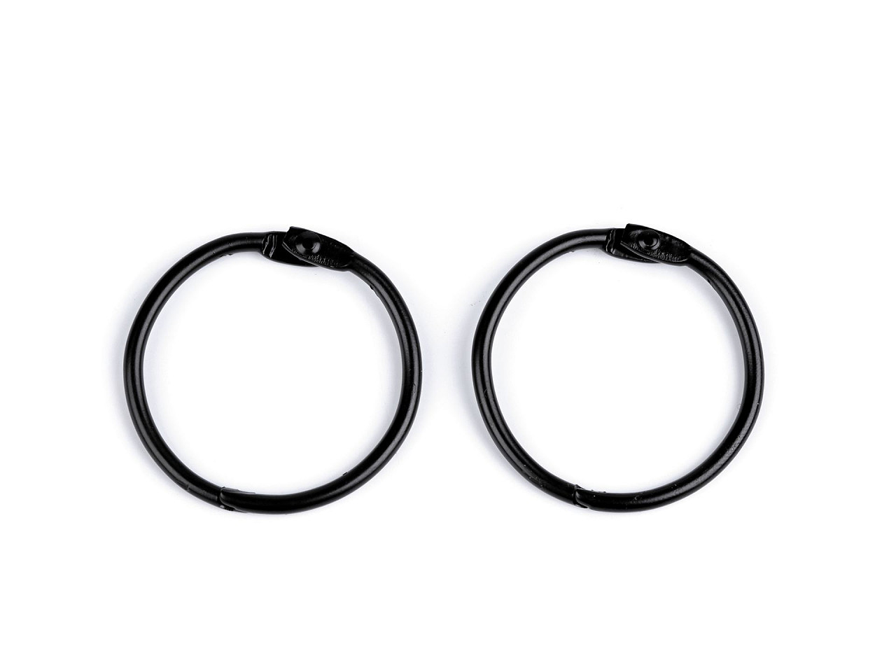 Buchbinde-/heft-/schlüsselring - Schwarz lackiert (20 Stücke)