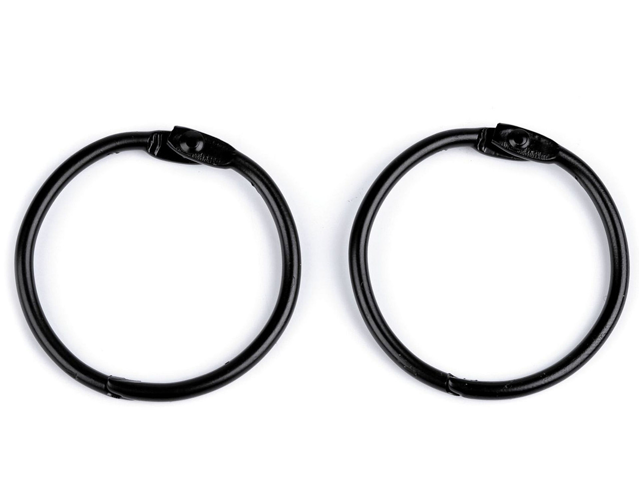 Buchbinde-/heft-/schlüsselring - Schwarz lackiert (20 Stücke)