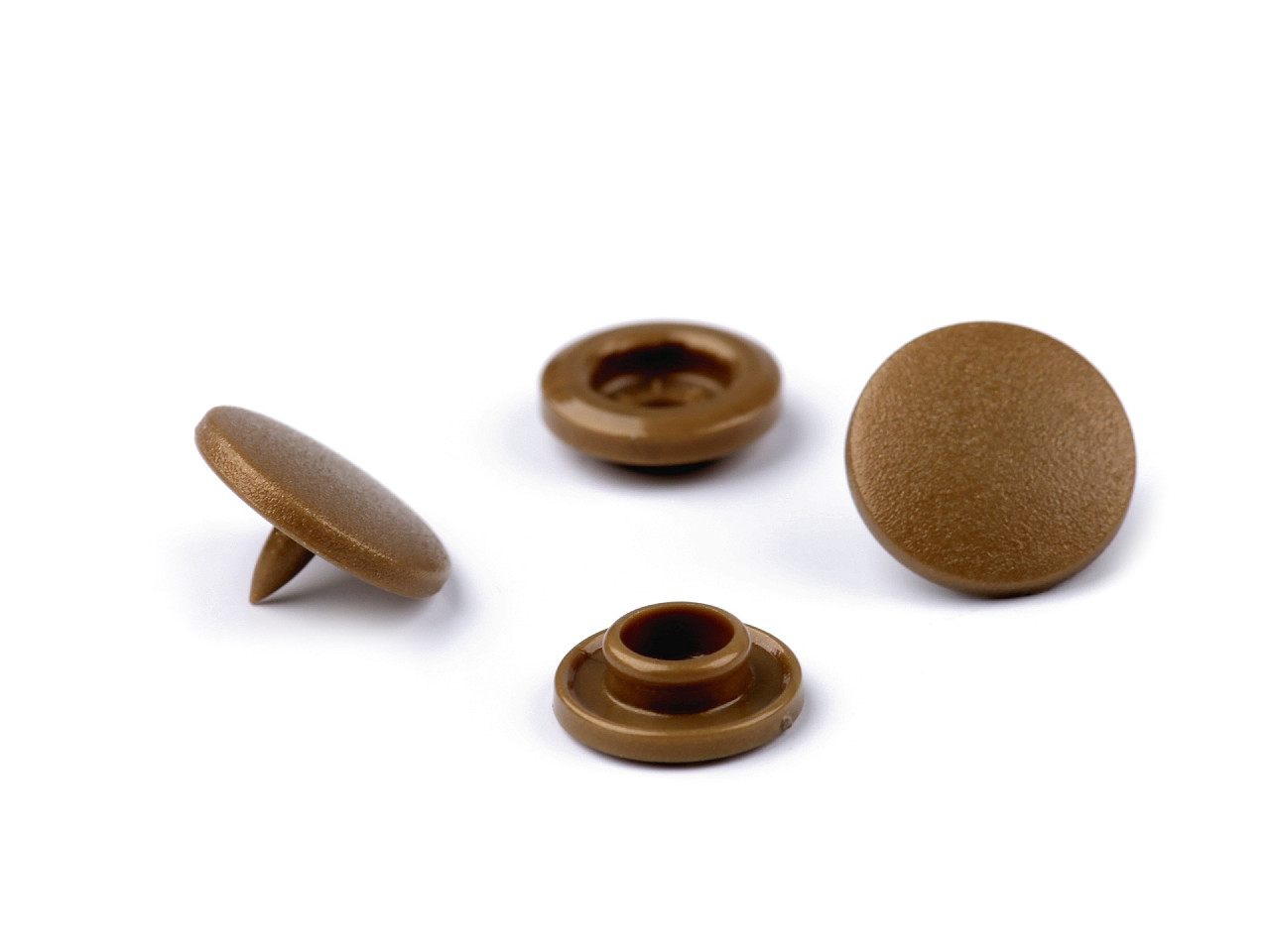 Kunststoff-druckknöpfe/snaps gr. 20" - Hellrosa (50 Sets)