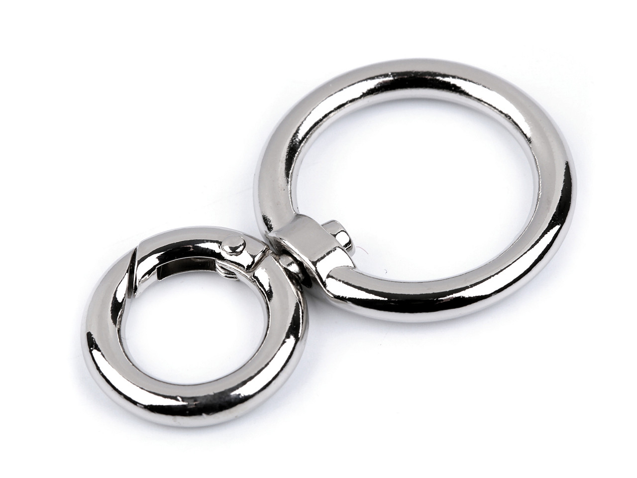 Metall-drehkarabiner, durchzug 25 mm - Nickel (1 Stück)