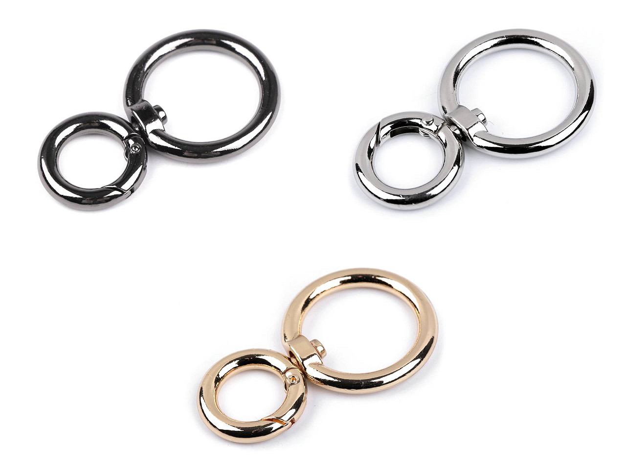 Metall-drehkarabiner, durchzug 25 mm - Nickel (1 Stück)