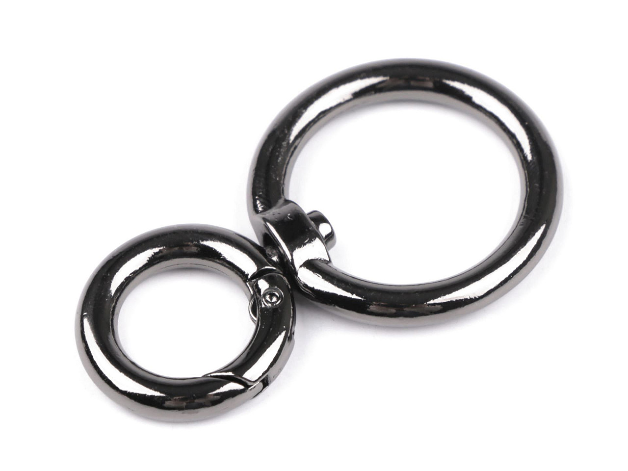 Metall-drehkarabiner, durchzug 25 mm - Nickel (1 Stück)