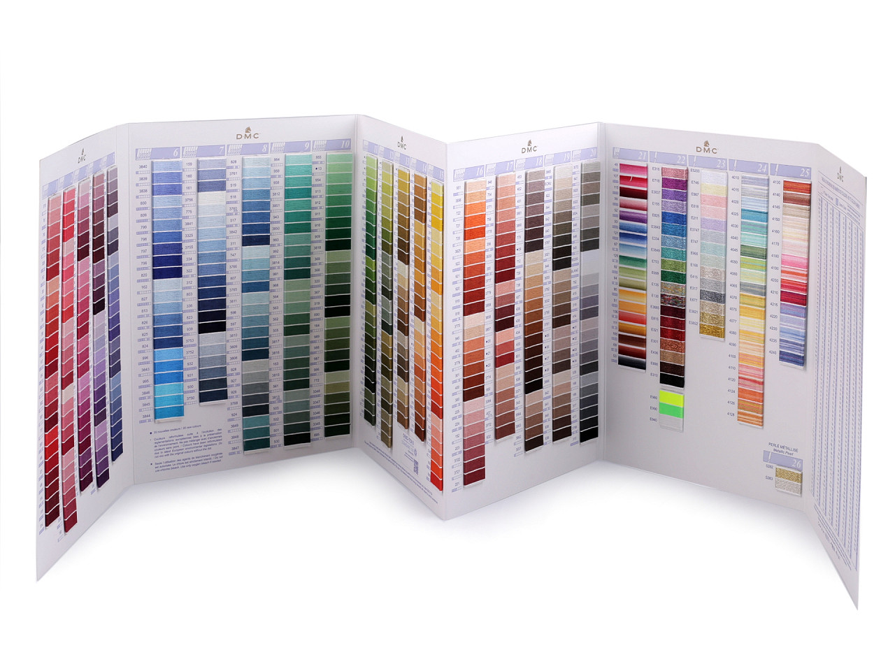 Farbkarte für mouliné dmc speciál cotton, light effects, color variantions - Siehe abbildung (1 Stück)