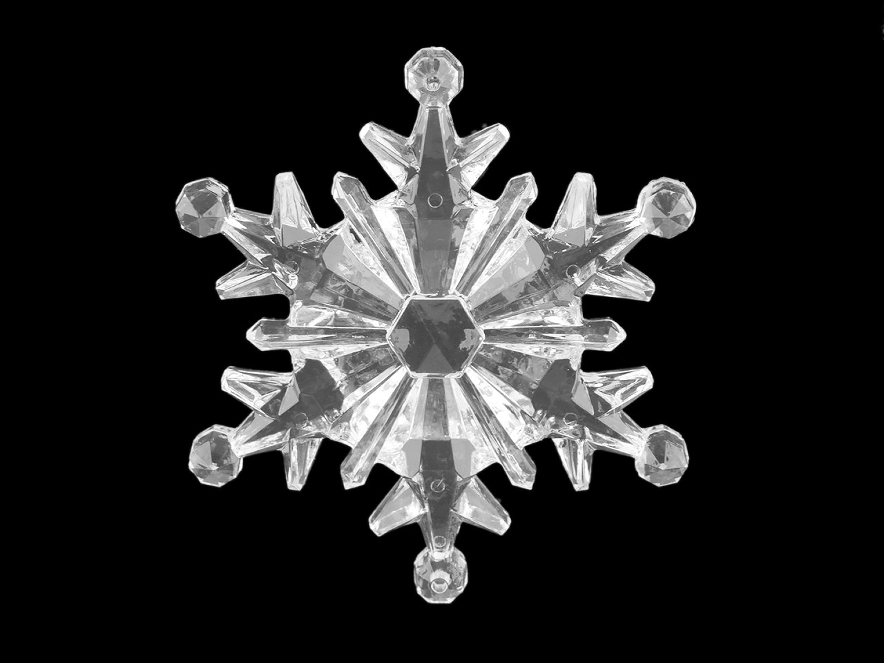 Deko-schneeflocken ø 10; 11 cm zum aufhängen - Transparent (1 Stück)