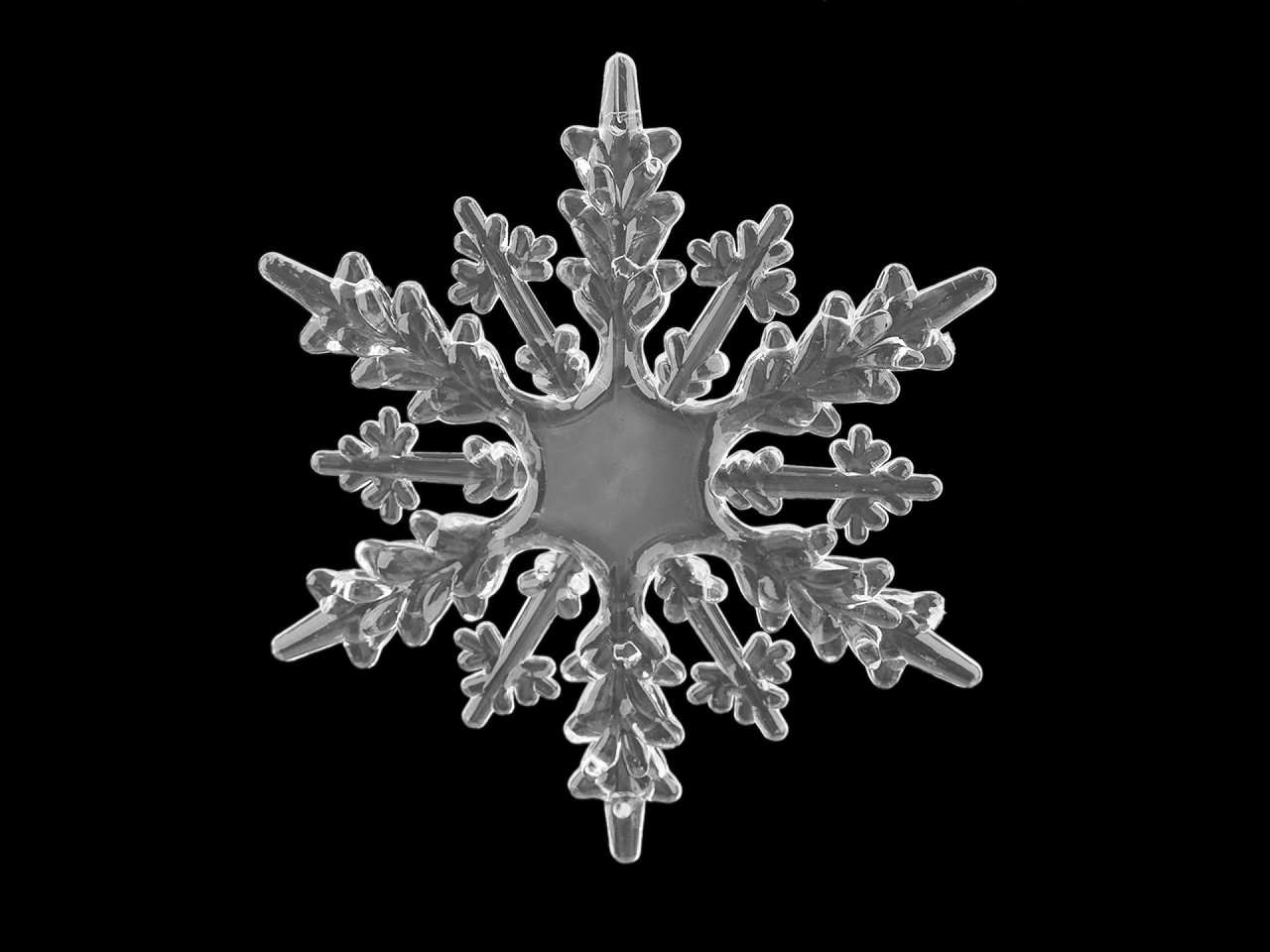 Deko-schneeflocken ø 10; 11 cm zum aufhängen - Transparent (1 Stück)