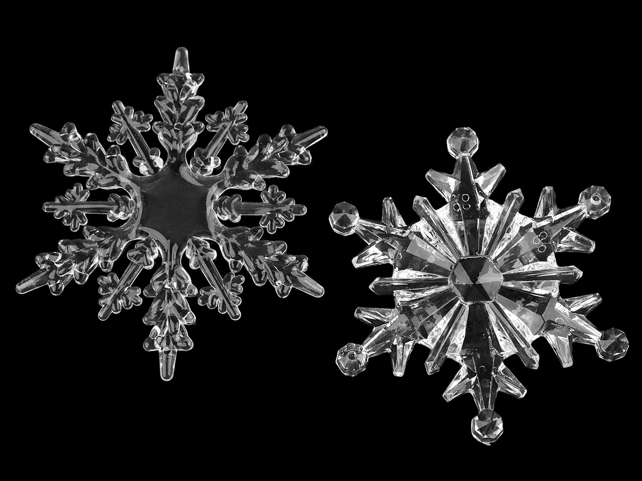 Deko-schneeflocken ø 10; 11 cm zum aufhängen - Transparent (1 Stück)