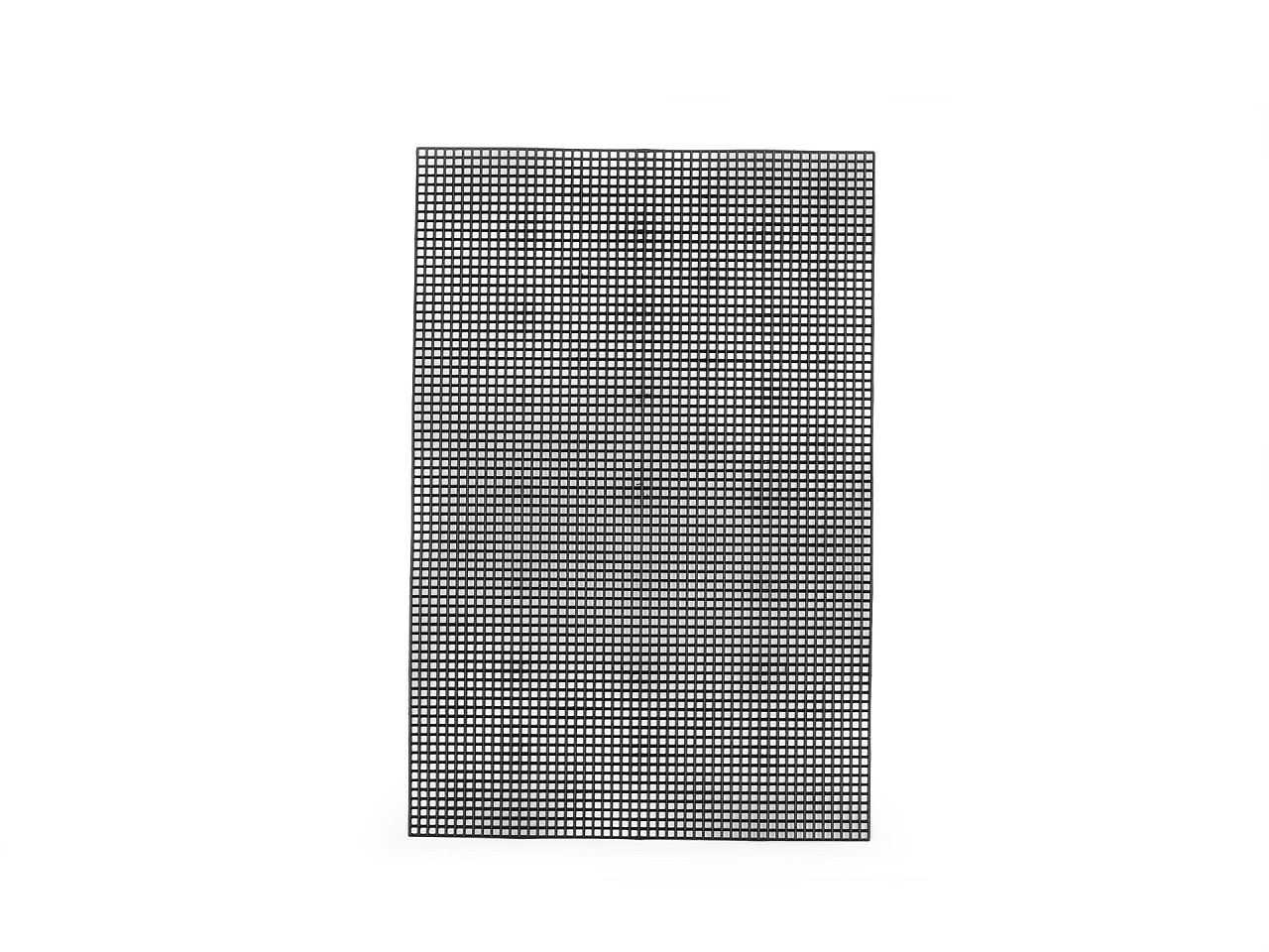 Kanava/gitter zum sticken aus kunststoff, 20,2 x 30,4 cm - Schwarz (1 Stück)