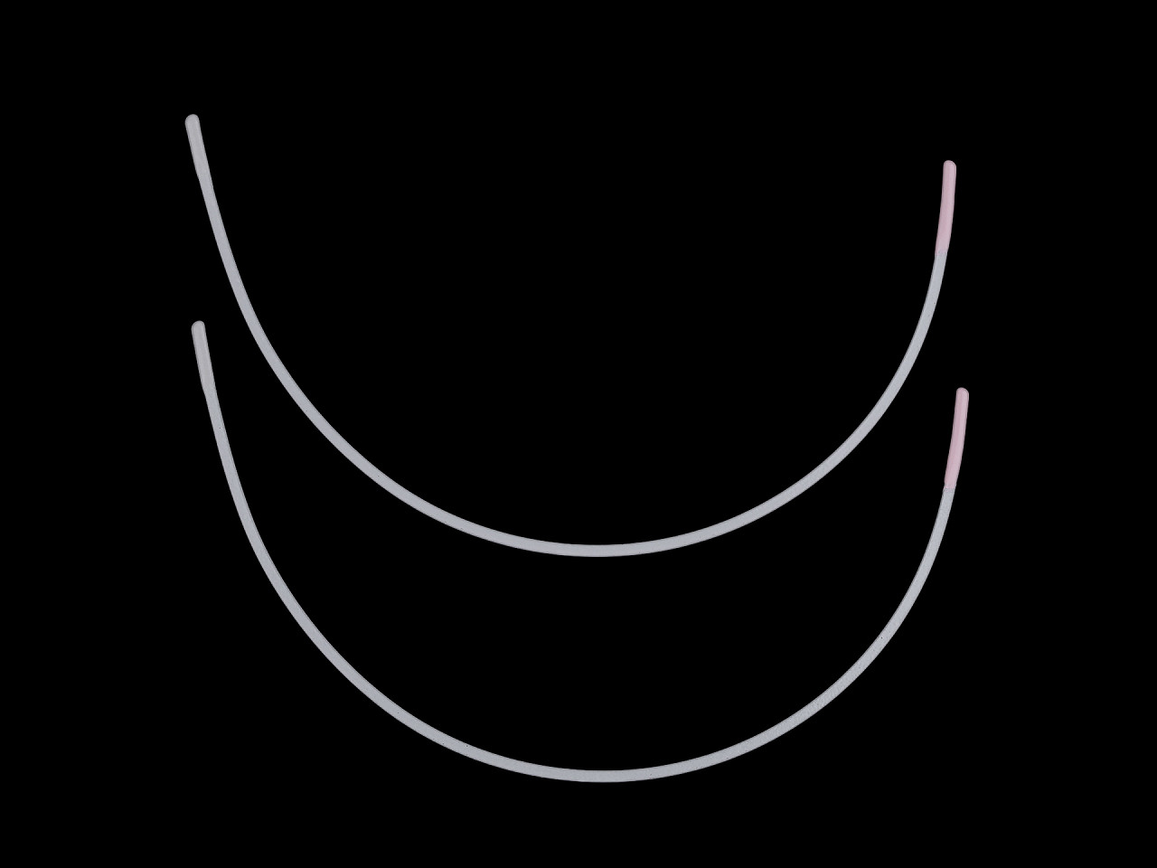 Bh-bügel aus metall flach - Weiß (10 Paare)