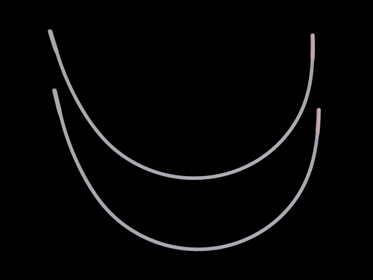 Bh-bügel aus metall flach - Weiß (10 Paare)