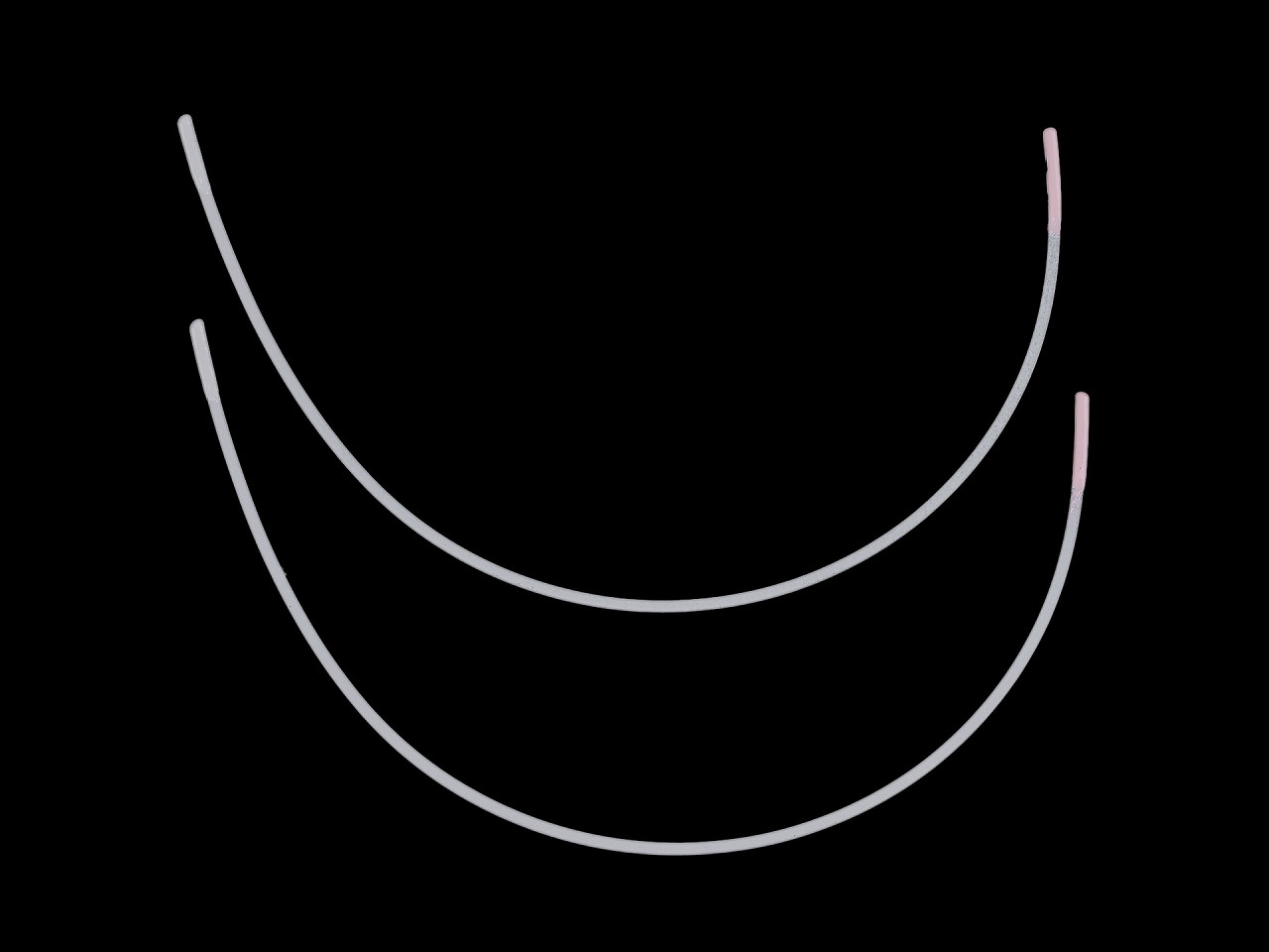 Bh-bügel aus metall flach - Weiß (10 Paare)