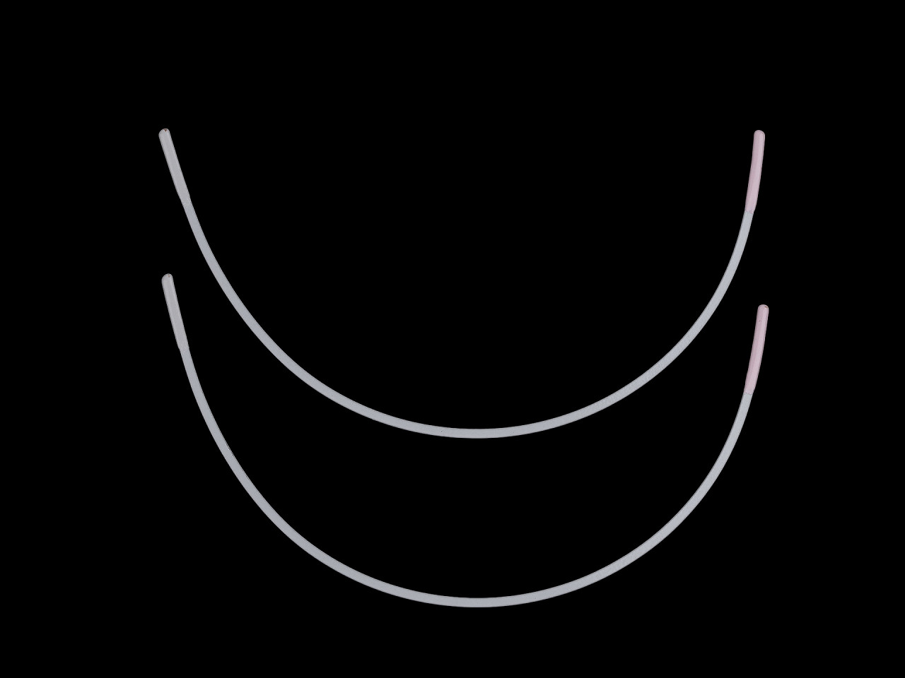 Bh-bügel aus metall flach - Weiß (10 Paare)