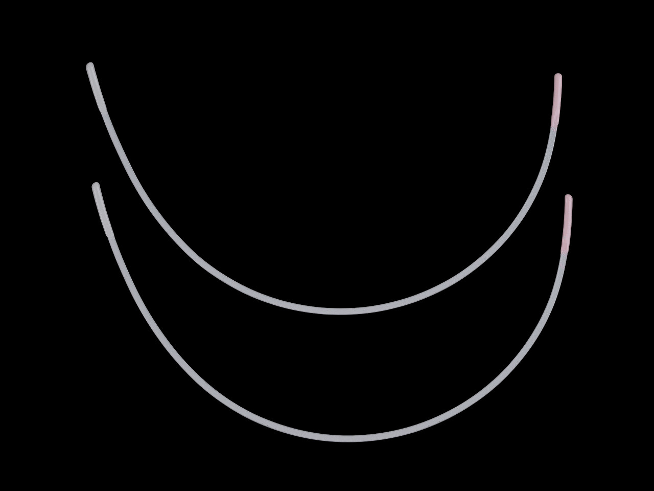 Bh-bügel aus metall flach - Weiß (10 Paare)