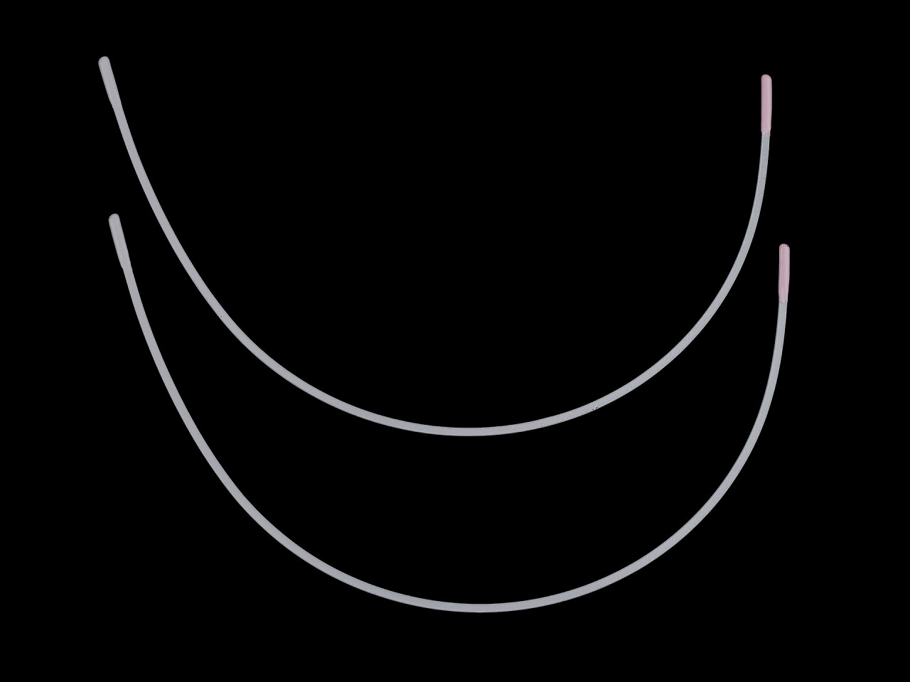 Bh-bügel aus metall flach - Weiß (10 Paare)