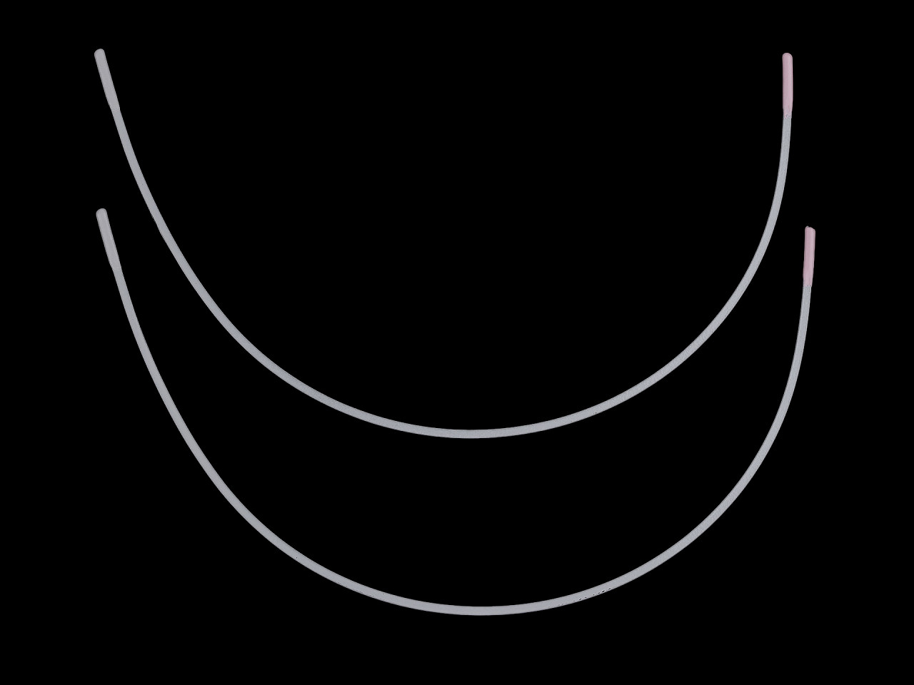 Bh-bügel aus metall flach - Weiß (10 Paare)