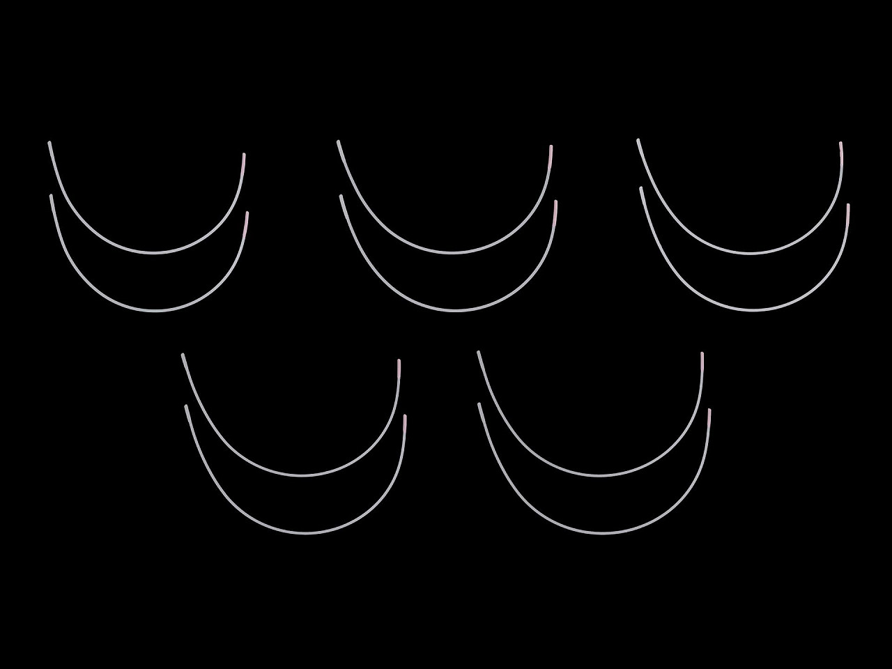 Bh-bügel aus metall flach - Weiß (10 Paare)