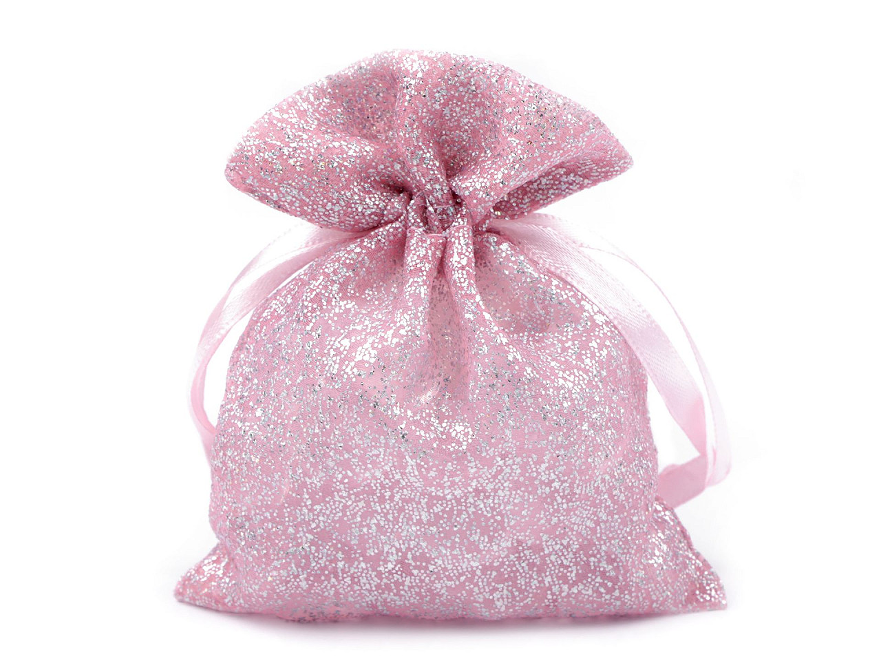 Geschenkbeutel 10 x 13 cm organza mit glitzer - Bordeaux (10 Stücke)