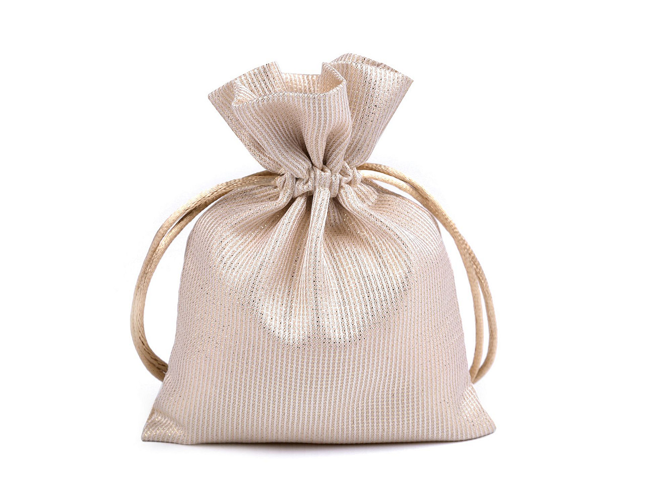 Geschenkbeutel 10 x 13 cm satin mit lurex - Hell-grau (1 Stück)