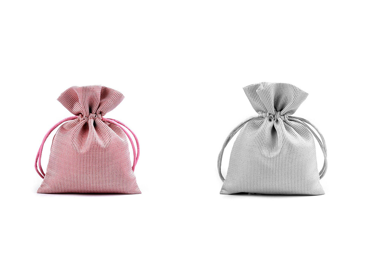 Geschenkbeutel 10 x 13 cm satin mit lurex - Hell-grau (1 Stück)
