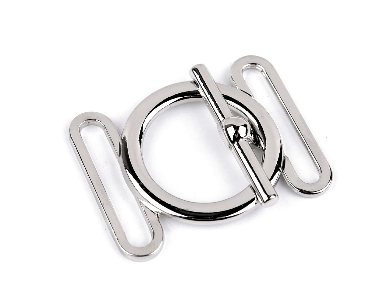 Amerikanischer metallverschluss, durchzug 30 mm - Nickel schwarz (1 Paar)