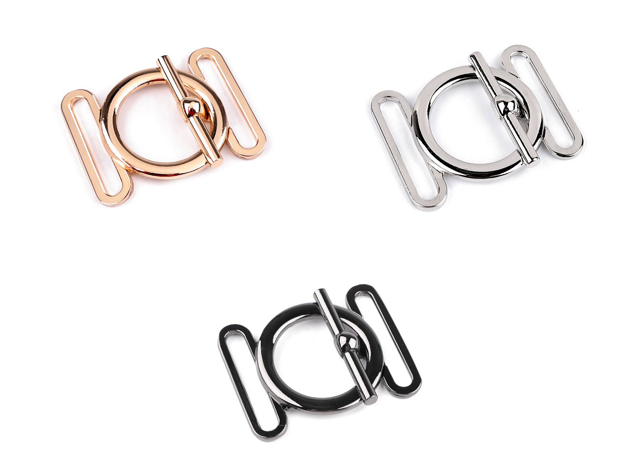 Amerikanischer metallverschluss, durchzug 30 mm - Nickel schwarz (1 Paar)