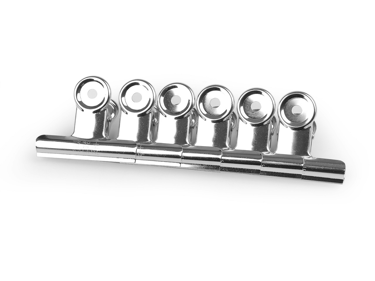 Metallklammer mit feder für stoffe 6,3 cm - Nickel (6 Stücke)