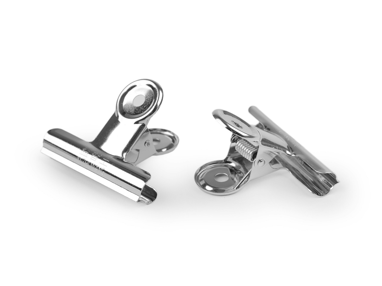 Metallklammer mit feder für stoffe 6,3 cm - Nickel (6 Stücke)