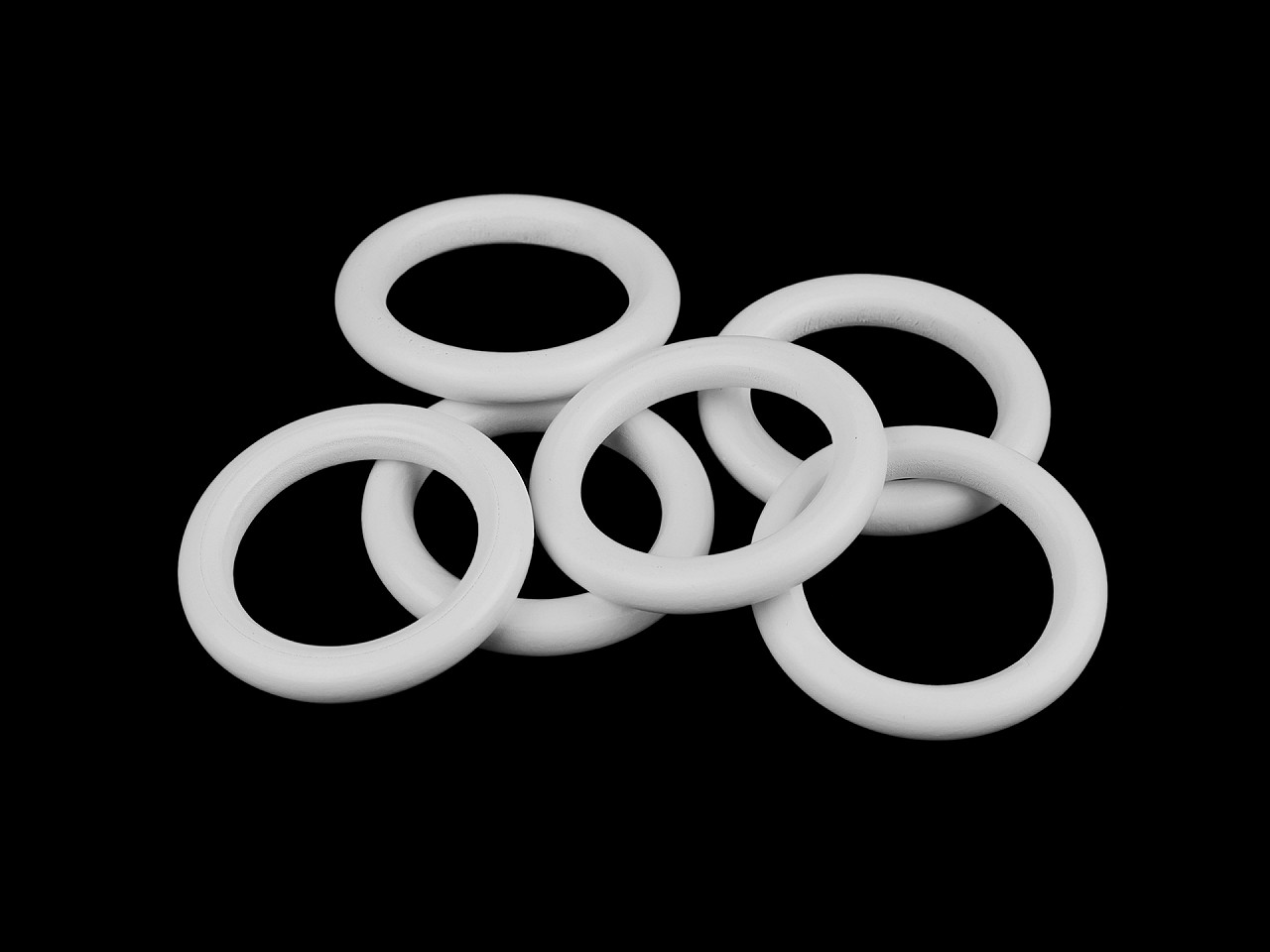 Farbiger holzring außen-ø 50 mm - Silber (20 Stücke)