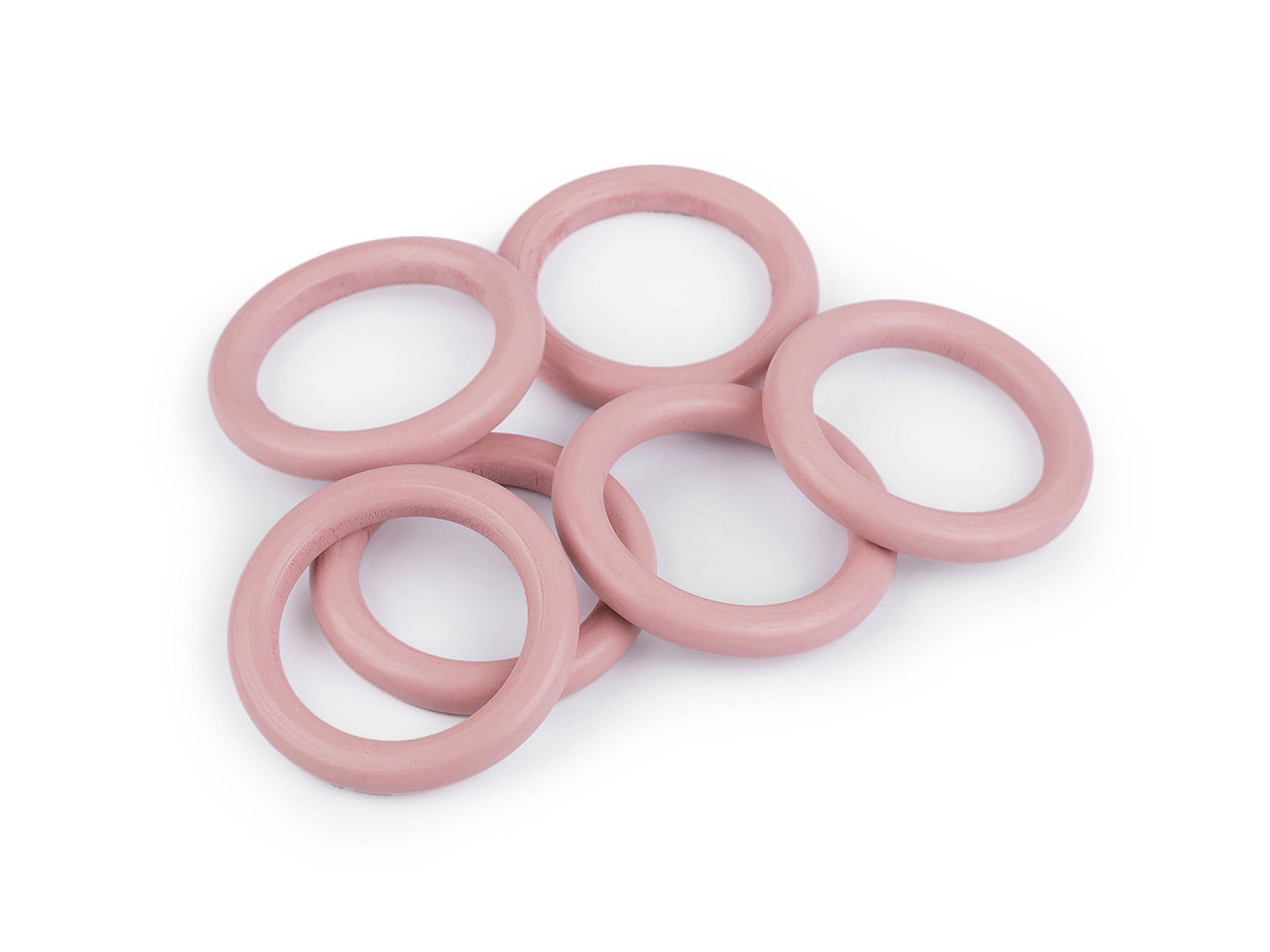 Farbiger holzring außen-ø 50 mm - Silber (20 Stücke)