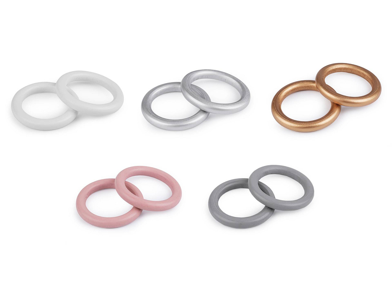 Farbiger holzring außen-ø 70 mm - Gold (10 Stücke)