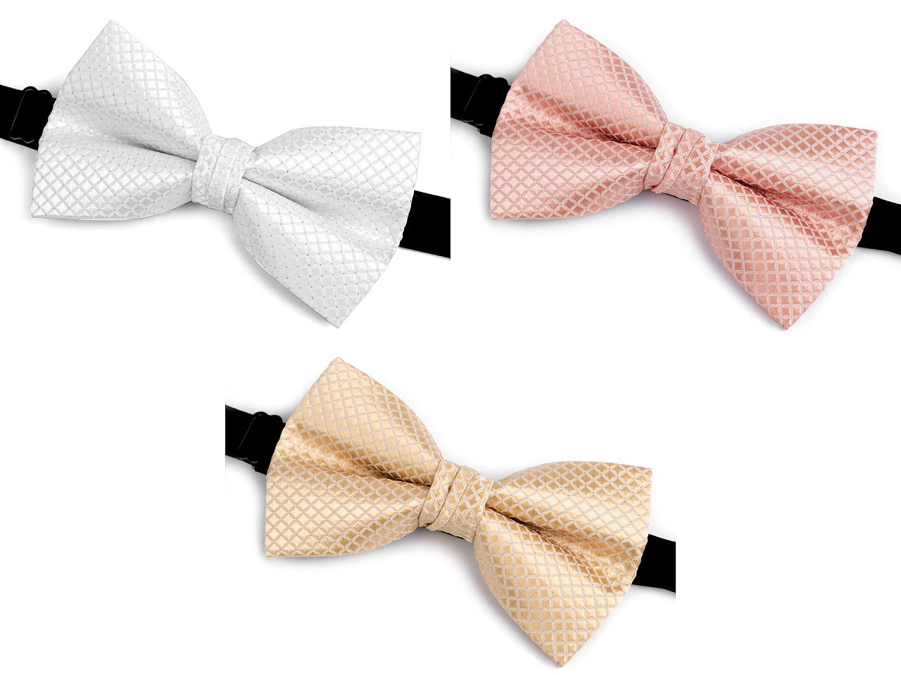 Fliege doppelt in box - Hellbeige (1 Stück)