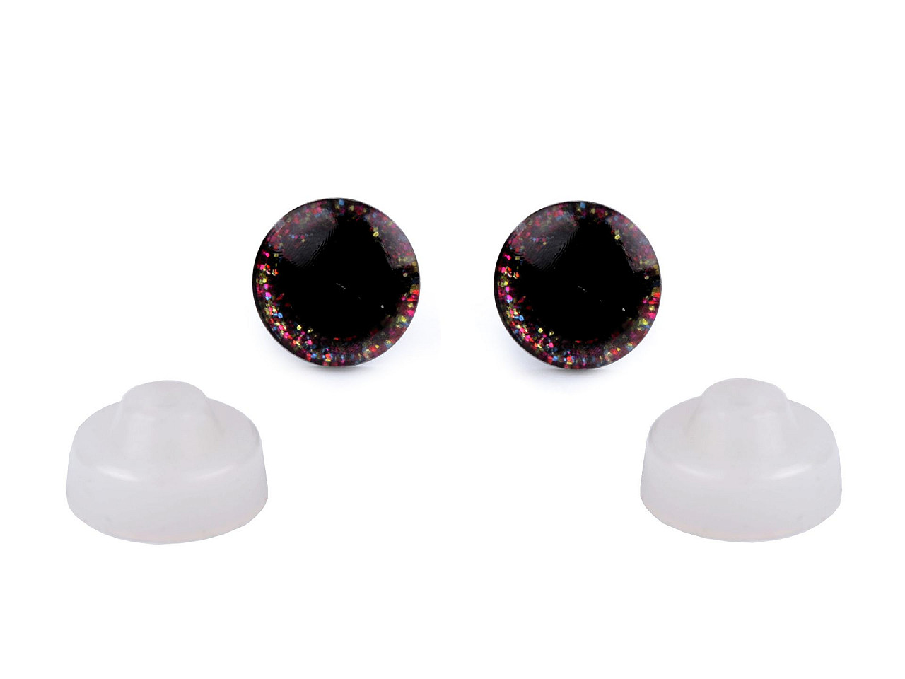 Augen mit glitter und sicherung ø 10 mm - Gold (50 Sets)