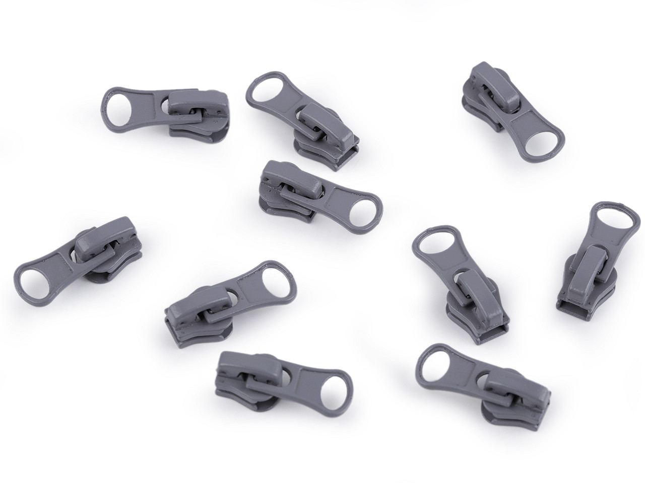 Schieber für knochenreißverschlüsse nr. 3 - Grau (10 Stücke)