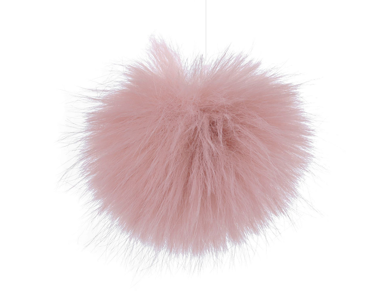 Fellbommel mit schlaufe ø 8 cm - Hell-grau (1 Stück)