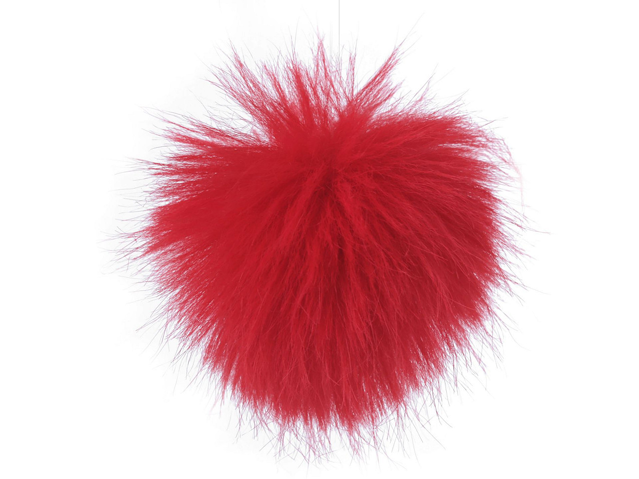 Fellbommel mit schlaufe ø 8 cm - Hell-grau (1 Stück)