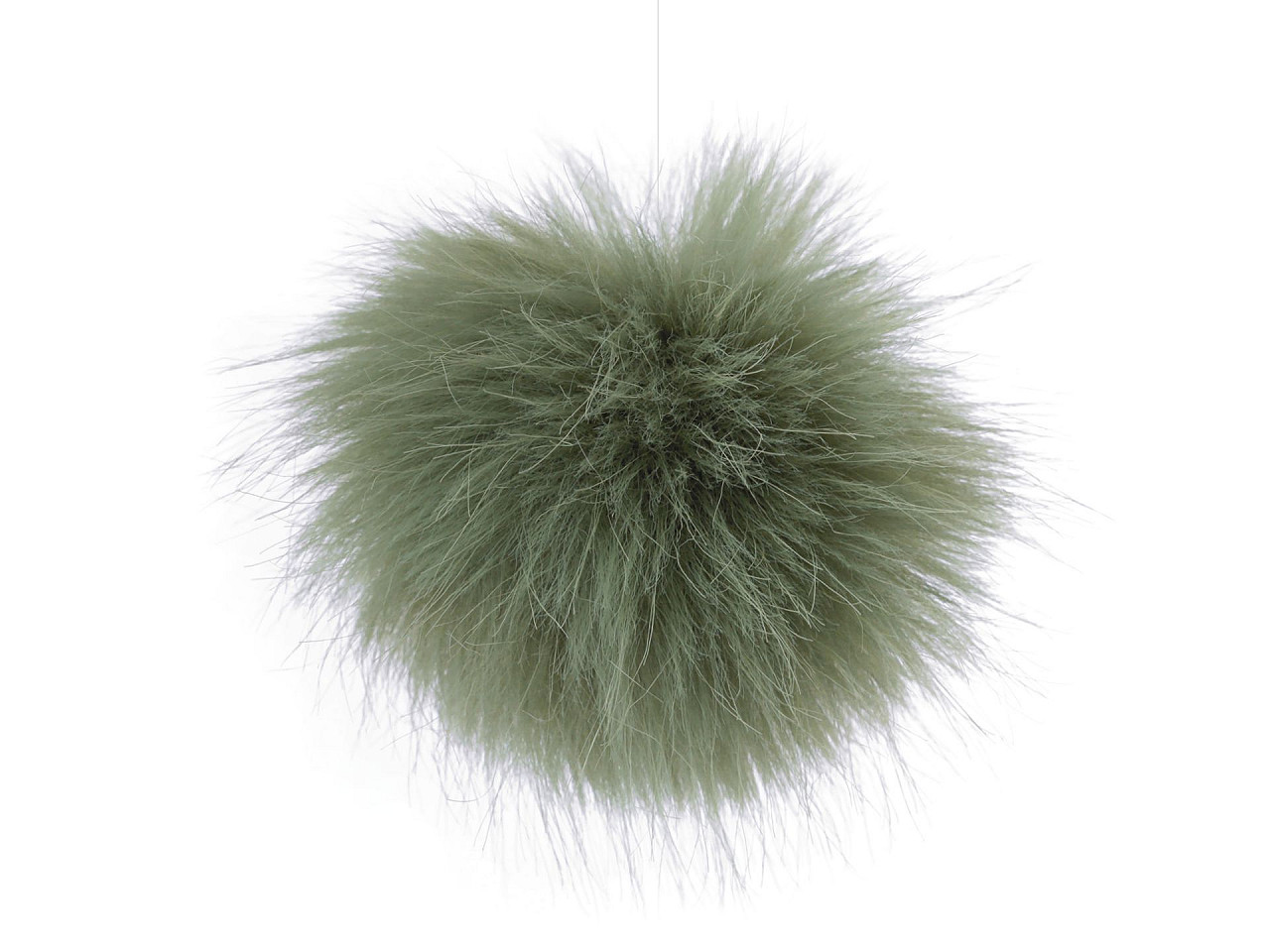 Fellbommel mit schlaufe ø 8 cm - Hell-grau (1 Stück)