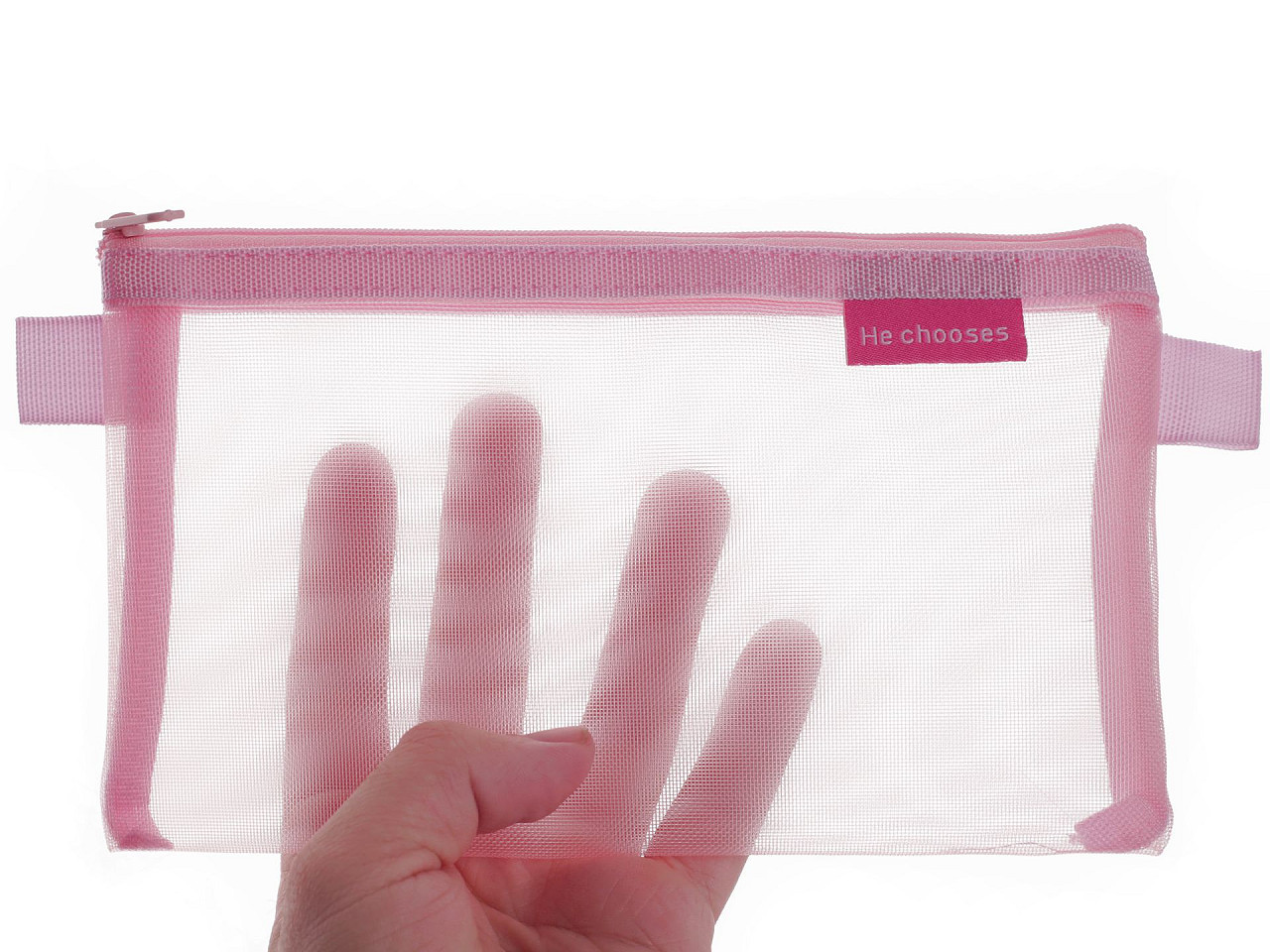 Netzetui, 20 x 12 cm - Hellrosa (1 Stück)