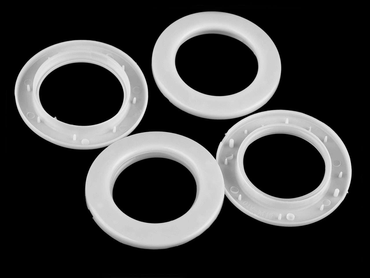 Click-öse für gardinen und vorhänge, innen-ø 42 mm - Weiß (10 Sets)