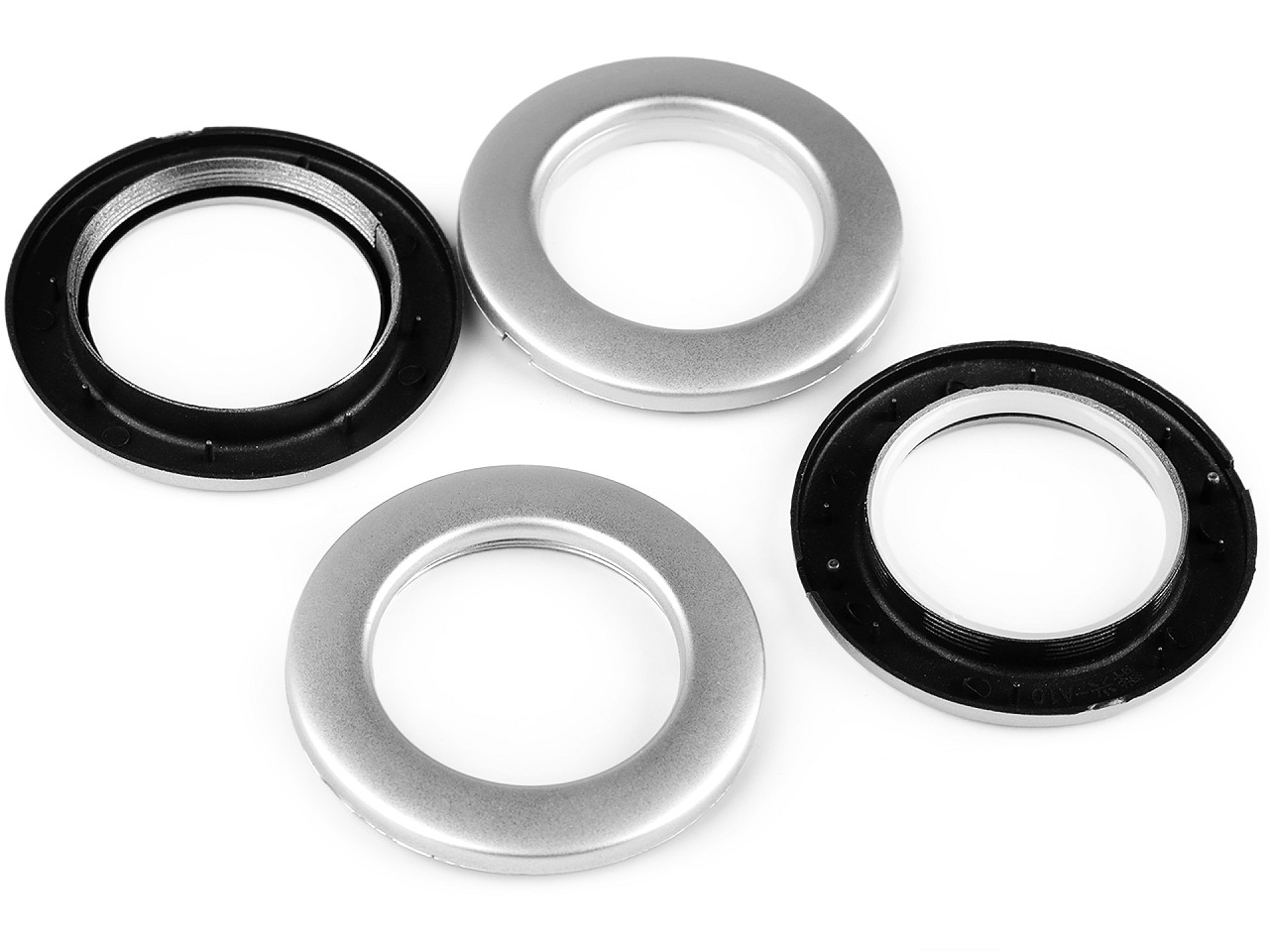 Click-öse für gardinen und vorhänge, innen-ø 42 mm - Weiß (10 Sets)