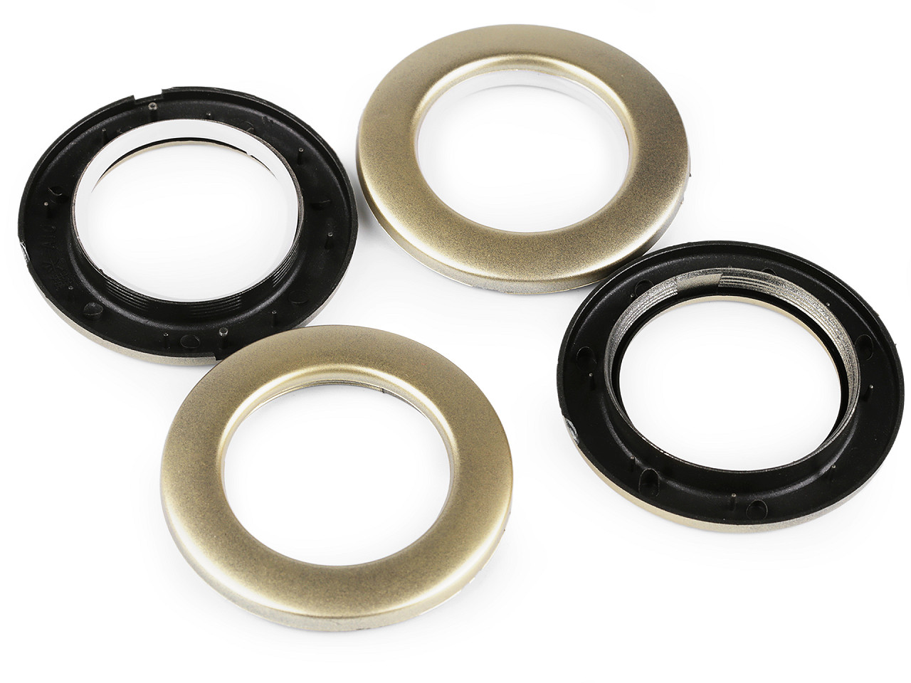 Click-öse für gardinen und vorhänge, innen-ø 42 mm - Weiß (10 Sets)
