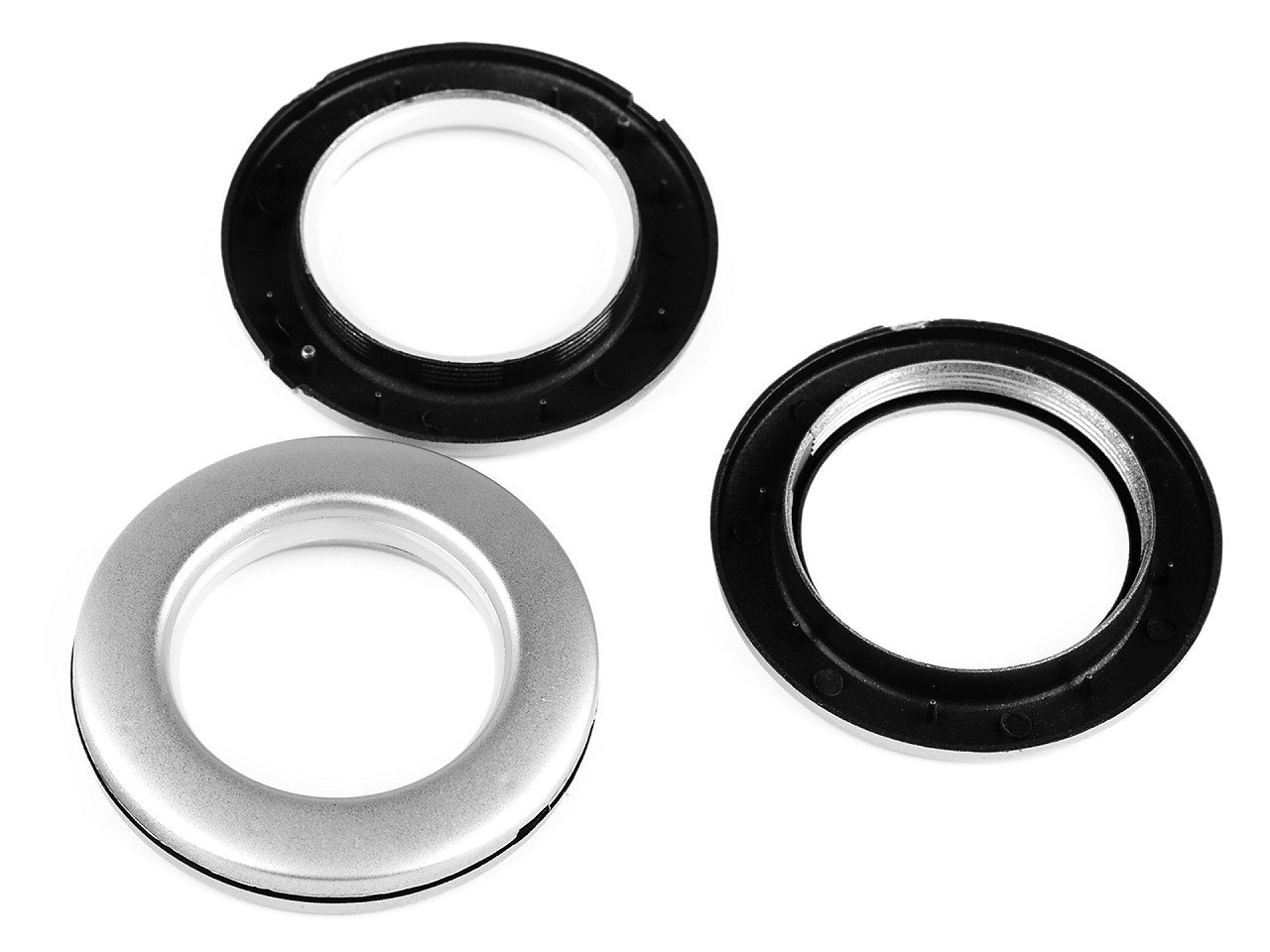 Click-öse für gardinen und vorhänge, innen-ø 42 mm - Weiß (10 Sets)